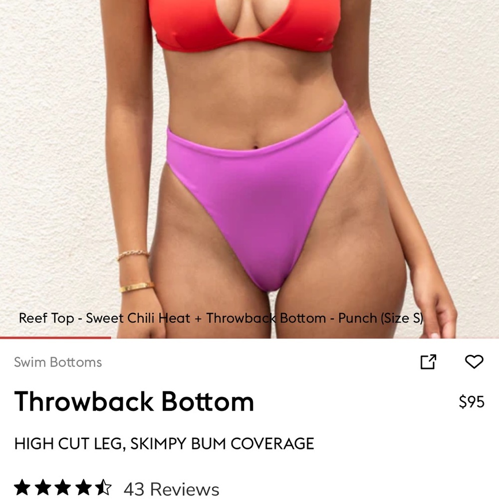 ISO throwback Swim Bottom in punch